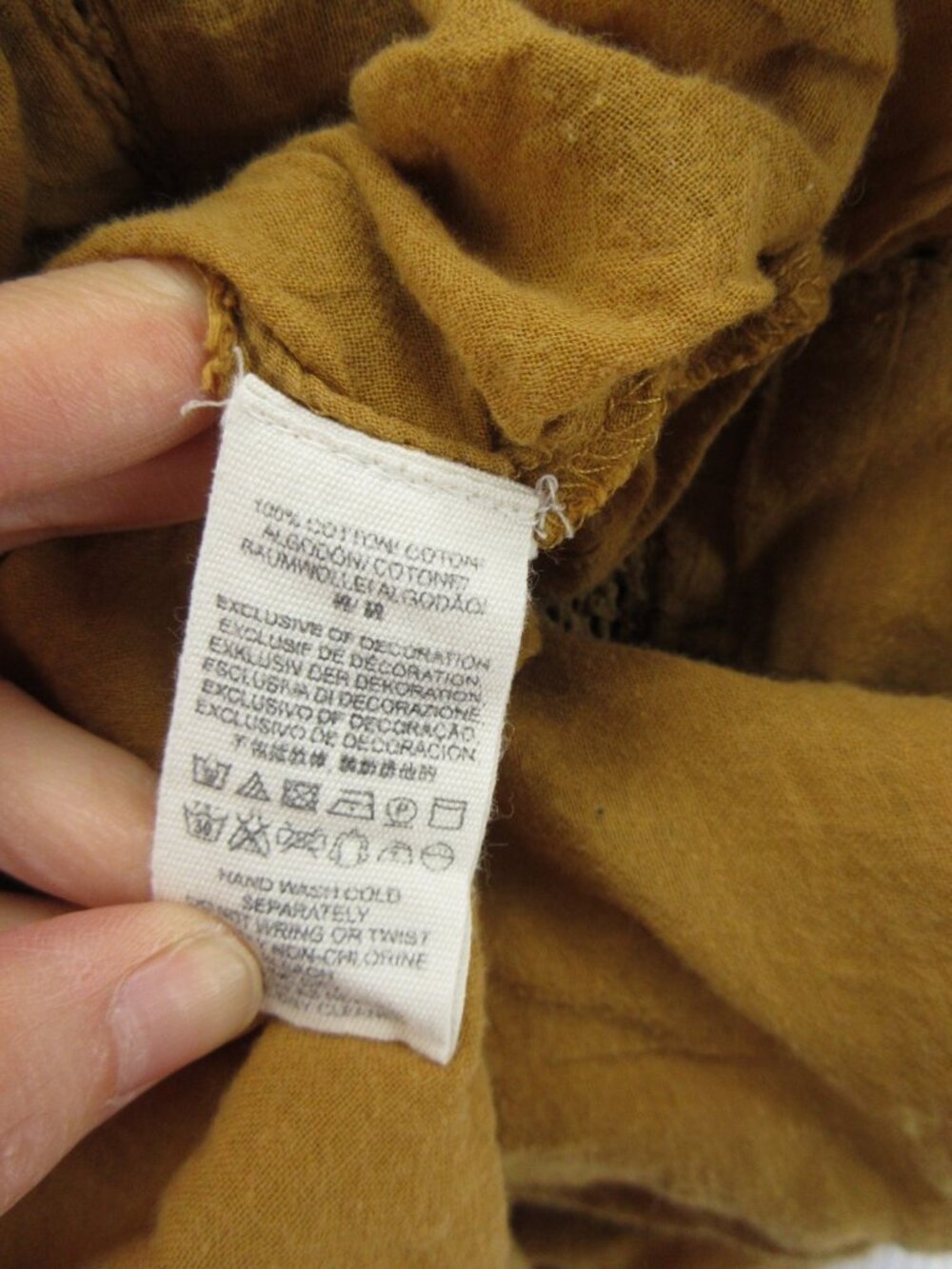 Free People Mustard Embroidered Mini Dress - Picture 10 of 11